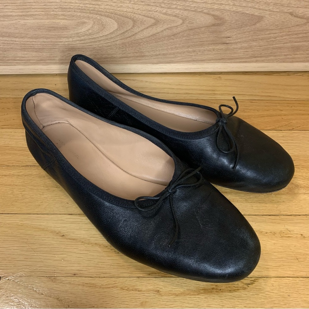 Mansur Gavriel Black Leather Flats - Picture 2 of 11